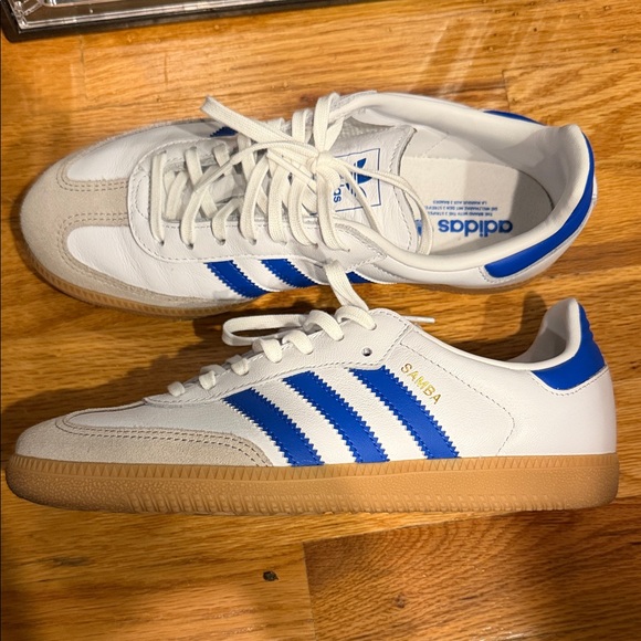 Adidas SAMBA White and Blue Sneakers - Picture 2 of 4